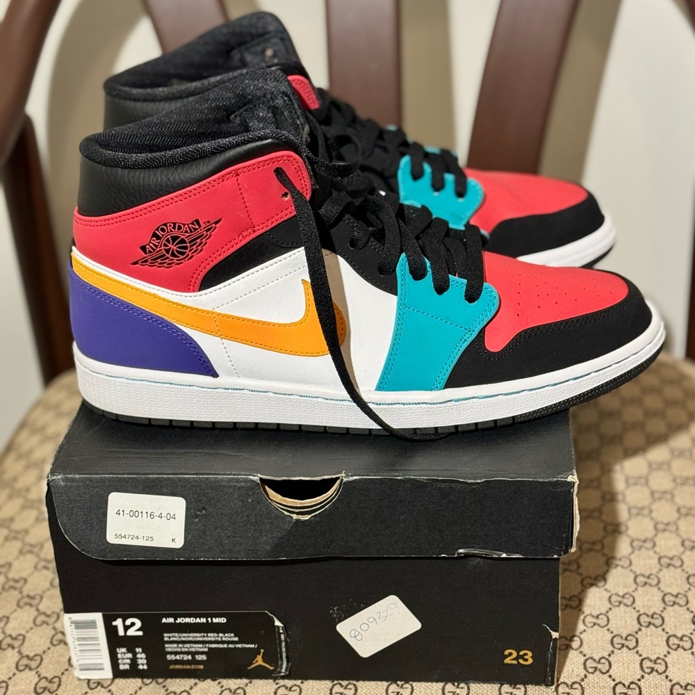 Air Jordan 1 Mid Multicolor Sneakers